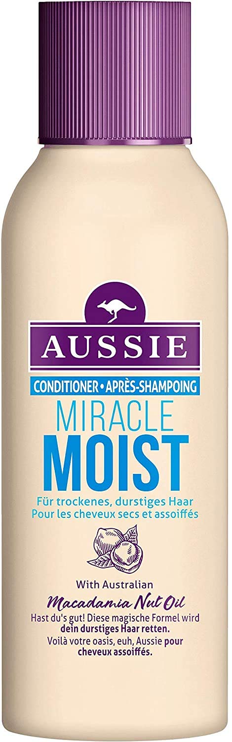 2 x Aussie Miracle Moist Conditioner For Dry Really Thirsty Hair 90ml