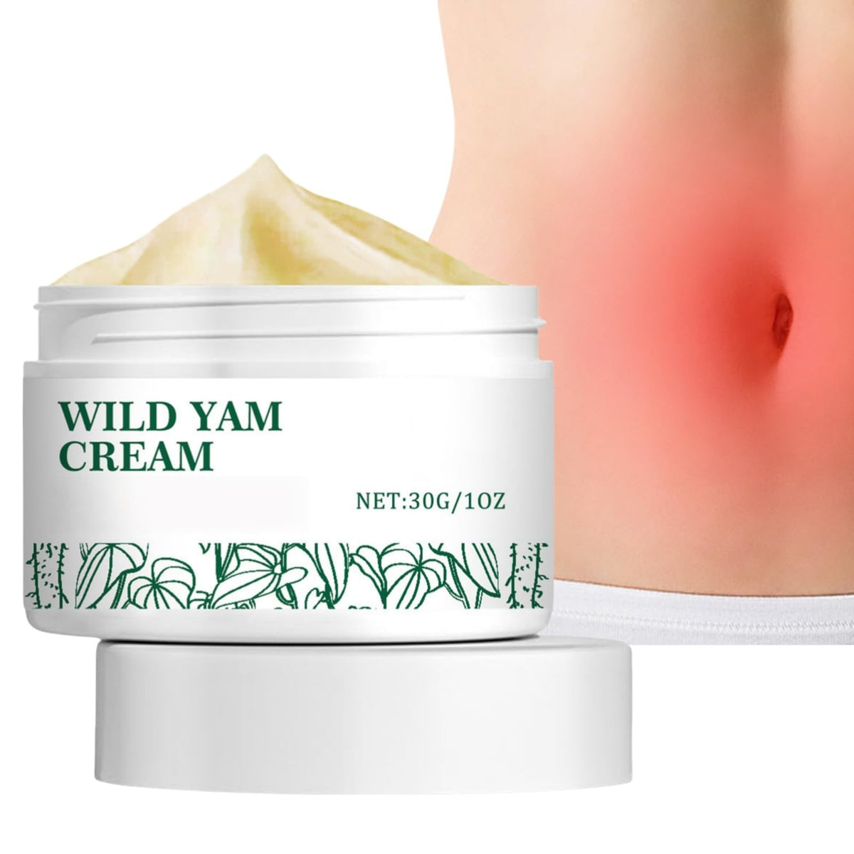 ShengQiu Wild Yam Cream,Wild Yam Cream for Hor/mone Balance,Wil-d Y-am Cr-eam for Meno/pause Relief,Wil/d Y/am Balancing Cre-am,W/ild Ya/m Root Crea-m Skin Moisturizer Women,Meno/pause Cre/am for Mens/trual