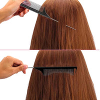 CCLKHY Pin Tail Comb, Rat Tail Combs, Black Carbon Fiber Parting Combs, Anti Static, Teasing Comb for Styling of All Hair Types