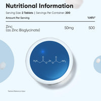 WeightWorld Zinc Tablets 50mg | 400 Tablets | 6+ Months Supply | Zinc Supplements for Men & Women - 2-a-Day | Travel-Friendly | No Artificial Flavours Added | Non-GMO, Vegan & Magnesium Stearate-Free