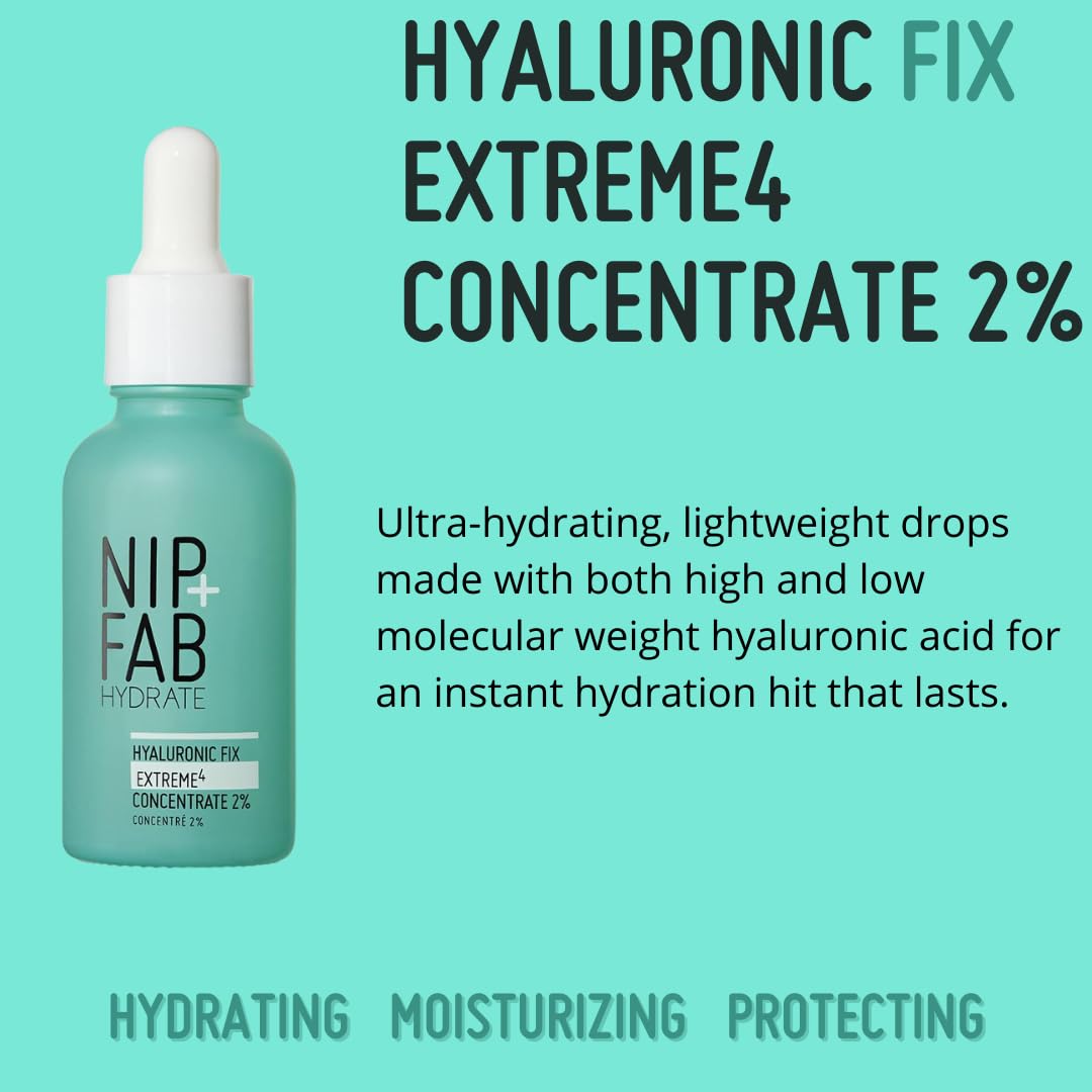 Nip+Fab Gift Set, Super Skin Booster Set, 5 Skin-Boosting Concentrates: Retinol, Hyaluronic, Ceramide, Glycolic and Vitamin C, Complex Skin Care