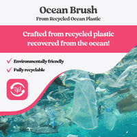 Head Jog 18 Ocean Hair Brush. Eco Friendly Vent Paddle Brushes With Flexible Soft Bristles, Detangling Wet Or Dry Hair. Gentle Brushing & Detangling Brush For Curly & Wavy Hair (Shell)