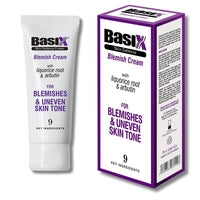 Basix Skin Defence Cream Blemish Cream [TWIN PACK 2x75ml] with Liquorice and Arbutin for Fading Blemishes, Liver Spots and Uneven Skin Tone