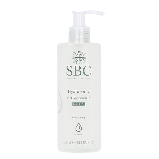 SBC Skincare Hyaluronic Gel Concentrate - 300ml | Hyaluronic Moisturiser For Face And Body | Anti-Ageing Hyaluronic Gel | 20% Hyaluronic Acid | Vegan Friendly Moisturising Gel