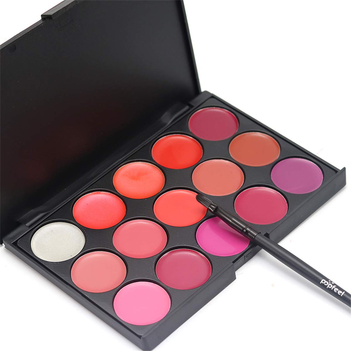 FantasyDay Pro 15 Colors Cream Lip Gloss Xmas Makeup Palette Cosmetics Contouring Kit - Ideal for Professional and Daily Use