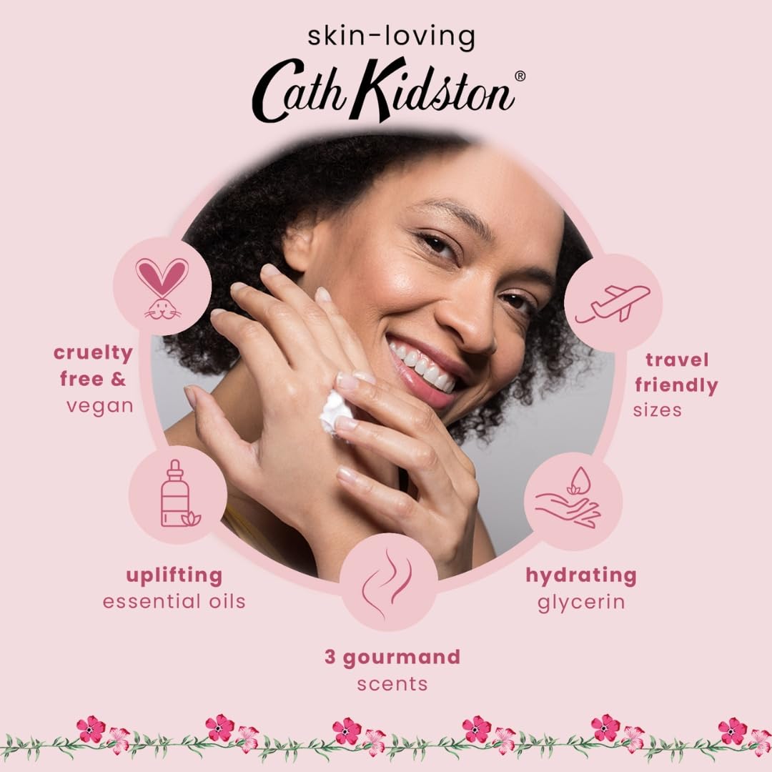 Cath Kidston Carnival Parade Hand Cream Trio |Vegan & Shea Butter Hand Creams |Sweet Plum | Pistachio Ice | Marble Mint |Travel Set | Gift Set | 3x30ml