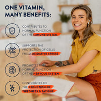 Natural High Strength Vitamin C 1000mg -180 Vitamin C tablets - 100% Vegan Acerola Fruit Extract - with Citrus Bioflavonoids and Rosehip - Vitamin C Capsules -Supports Immune Function- 3 Months Supply