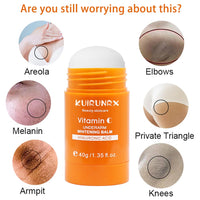 KUIRUNRX® Vitamin C Lightening Balm, Underarm Sweat Cream, Armpit Odor Cream, Corrector for Dark Spots, Brightens the Skin and Nourishes the Skin for Elbows (40G)