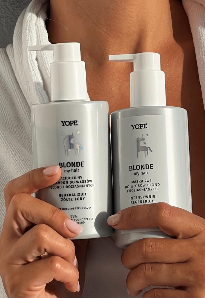 YOPE Shampoo for lightened and blonde hair | Neutralizes yellow tones | BLONDE 300ml