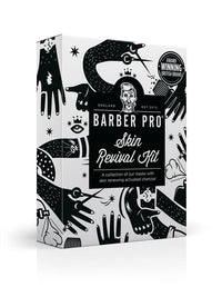 BARBER PRO Skin Revival Kit | Pamper Sets for Men | Packed Full of Natural Ingredients | Includes 2 Face Masks, 1 Under Eye Mask, & 1 Peel Off Mask | Skin Care for Men |