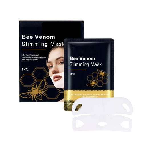 Trendyfave Bee Venom Slimming Mask Bee Complex Lifting Mask - Contouring & Hydrating Face Mask with Ear-Loops for a Refreshed Look，2Pcs