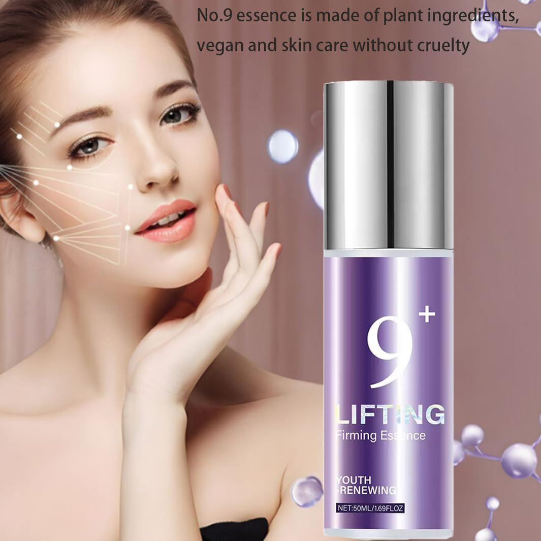 PLVNNZ No.9 ESsence,No.9 ESsence Anti-Aging Serum,Firming & Brightening Treatment for Women, Reduces Wrinkles, Uneven Skin Tone, with NAD+ Bio Lifting Complex 50ml