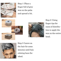HTRUIYATY Temporary Hair Color Wax Hair Paint Wax for Natural Hair Washes Out in 1 Wash Session Apply to Party Cosplay Halloween-White
