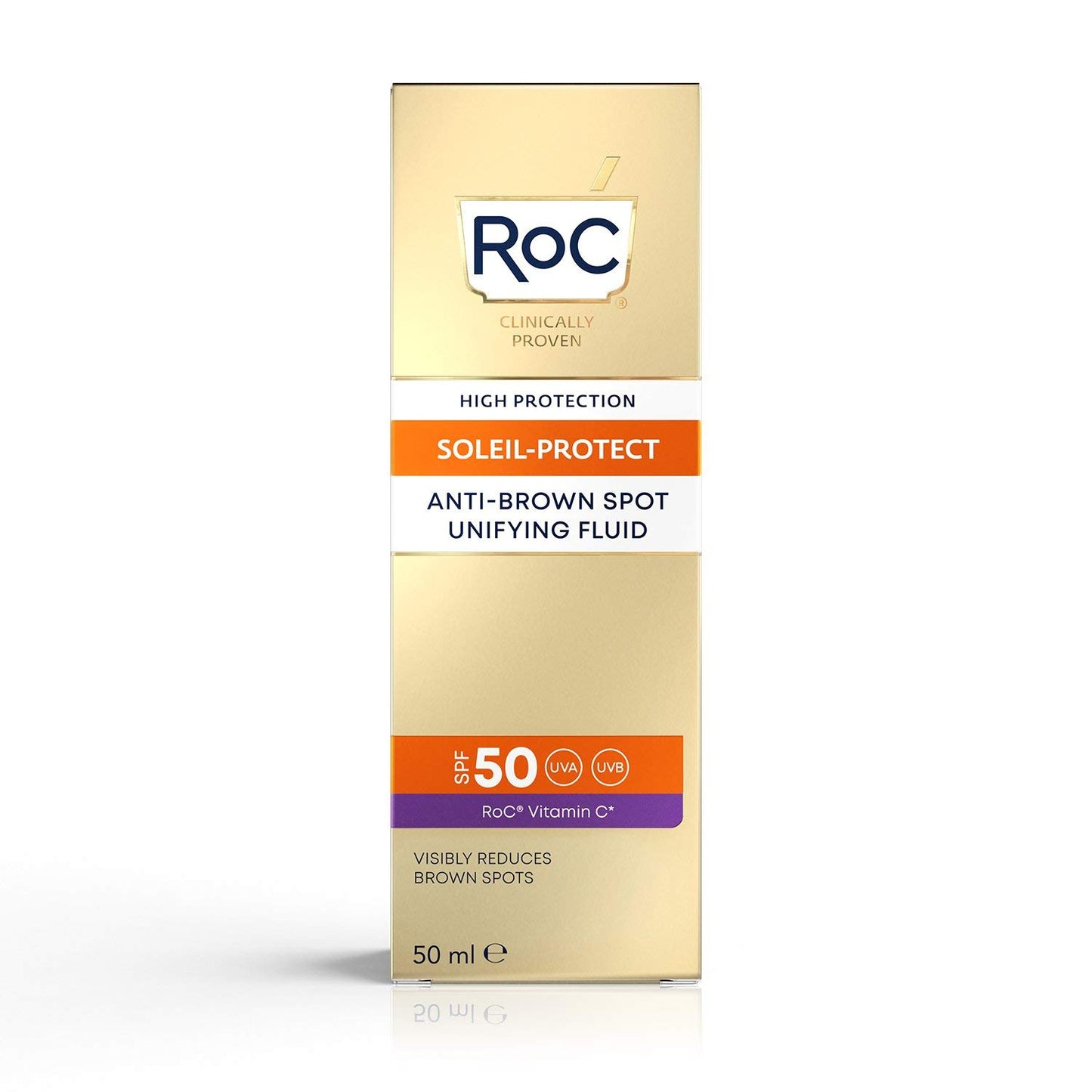 RoC Soleil-Protect Unifying Fluid Anti-Brown Spots SPF50 - Face Sunscreen - 50 ml