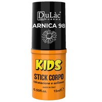 DULÀC FARMACEUTICI 1982 Dulàc - Arnica Stick Kids Body Relief 15 ml, 99% Natural Arnica Cream for Children 6+ Months, Balm for Bruises and Swelling, 70% Arnica Salve Enriched with Aloe, Nickel Tested, Pocket Size