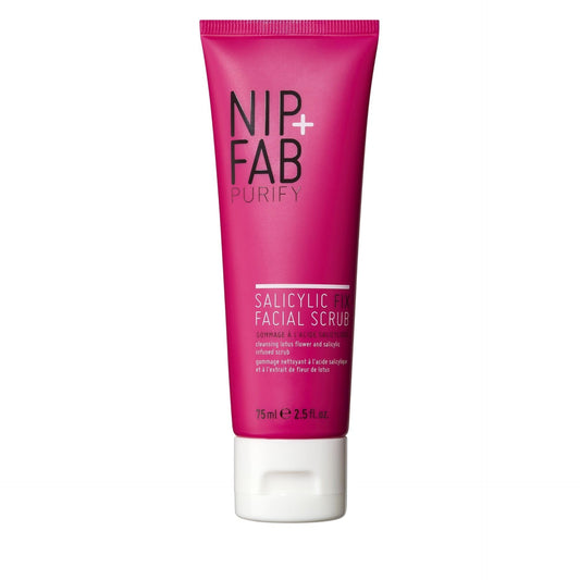 Nip+Fab Nip + Fab Salicylic Acid Fix Scrub for Face with Vitamin E and Volcanic Rock Exfoliating Facial Cleanser Exfoliant for Pores and Oil Control, 75 ml