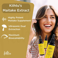 Kiihtu Maitake Liquid Extract Tincture - 50ml | High Strength 2000mg per Serving, Premium Mushroom Tincture Drops | Highest Bioavailability & Absorbency | UK
