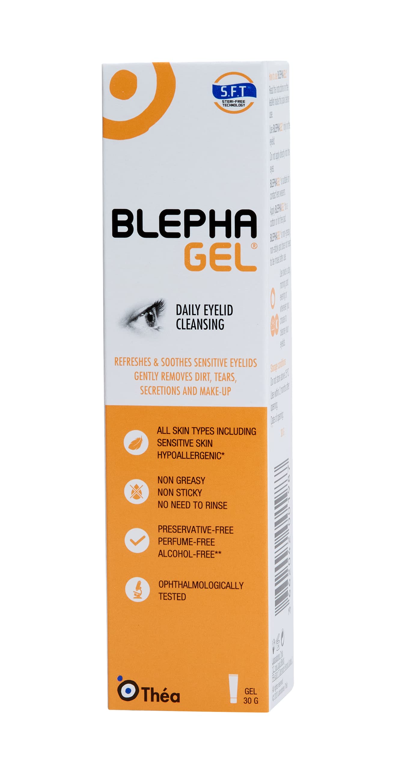 Blephagel Daily Eyelid Cleansing Gel | Gentle Cleanser to Refresh and Soothe Sensitive Eyelids | Preservative-Free and Hypoallergenic Formula | Pack of 3 x 30g Tube
