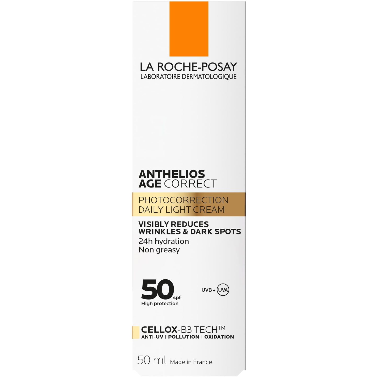 La Roche-Posay Anthelios Age Correct SPF50, Anti-Ageing Sunscreen, 50ml