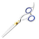 Wish Beauty Glamified – Professional Hair Thinning Scissors, Texturizing Shears for Hairdressing, 7 Inch Overall Length with Fine Adjustment Tension Screw – Japanese Stainless Steel (7" Thinning)