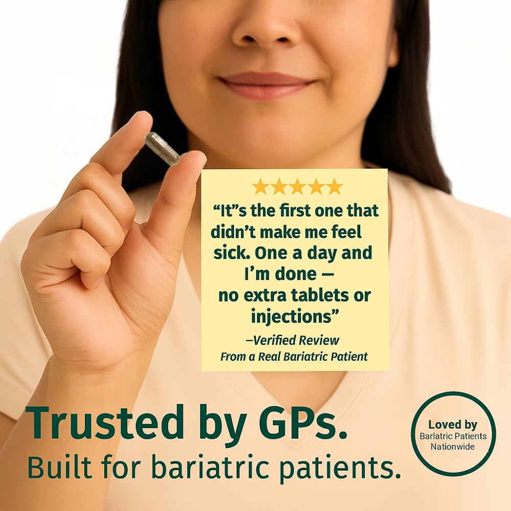 One-A-Day Bariatric Multivitamin with 36mg Iron | 3000iu D3 + 500mcg B12 | Vitamin for Gastric Sleeve | Vitamin for Gastric Bypass | 90 Capsules (3-Month Supply)