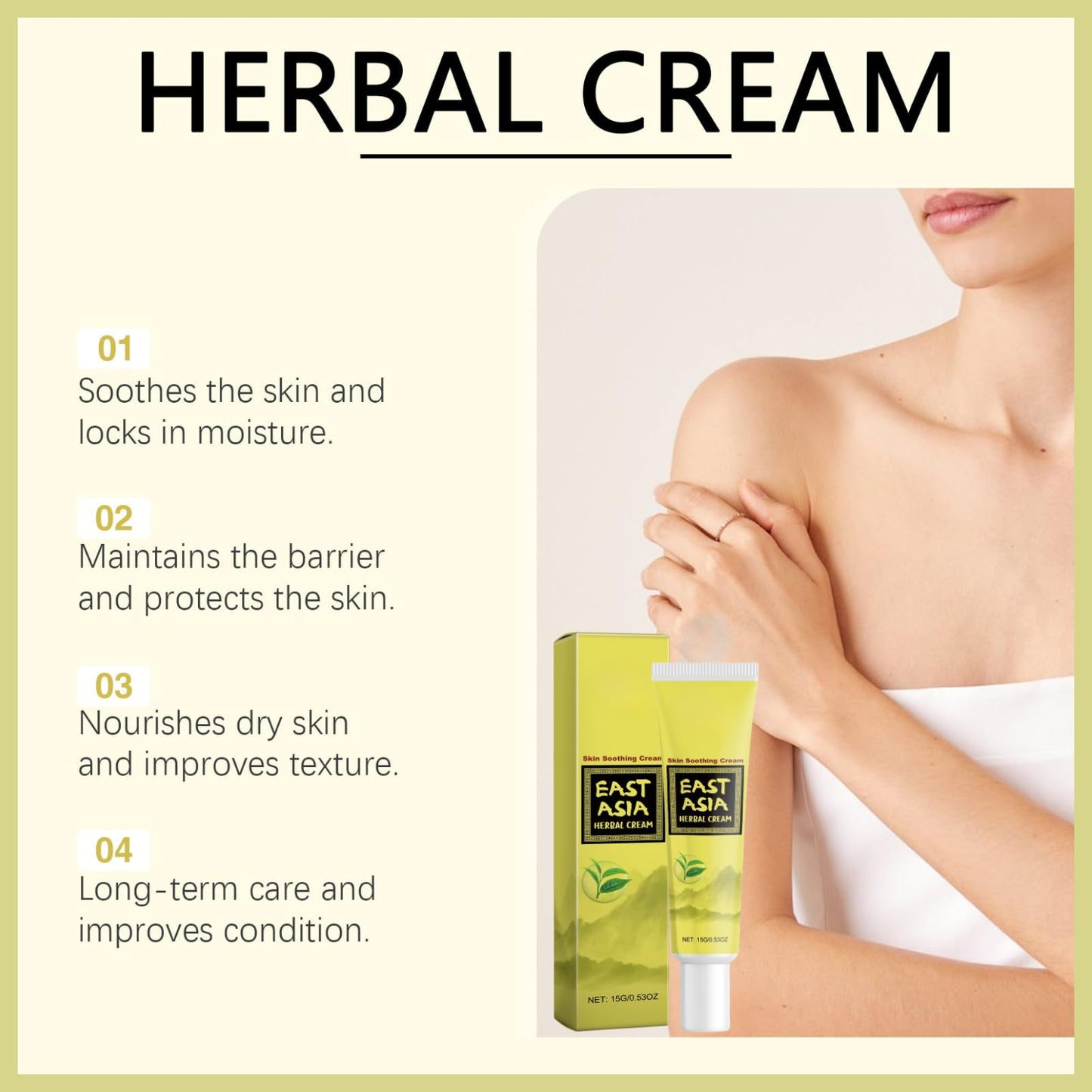 6PCS Chinese Body Cream,Clarifying Botanical Natural Face Cream Set,Soothing and Balancing Skin Smiles and Joys Cream,East Asia BodyCream for Skincare,VersatileCream Plant Essences For Dry Skin Relief
