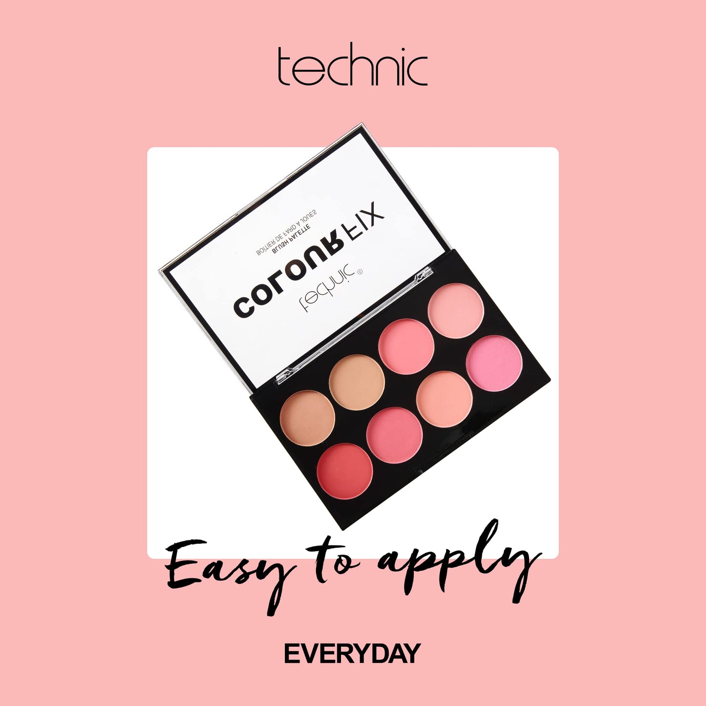 Technic Colour Fix Blush Palette, 3.5 g, Pack of 8