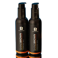 BYROKKO Shine Brown Premium XXL Tan Accelerator Oil, for Sunbed & Outdoor Sun,Tanning Achieve a Natural Tan with Natural Ingredients. Coconut Oil, Walnut Oil, Hazelnut Oil, (150 ml)