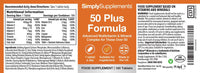 Simply Supplements A to Z Multivitamins & Minerals for Individuals Aged 50 Plus | Supports Brain Health, Energy Levels, and Immunity | Vegetarian | 360 Easy-to-Take Tablets = 12 Months’ Supply | Made in The UK