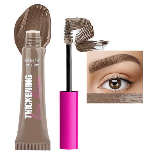 GEEWHILE Tinted Brow Glue, Brow Tint, Instant Eyebrow Styler Tinted Brow Gel, Waterproof Tinted Eyebrow Gel with Brush, Long Lasting Brow Gel Tint for Fuller Looking Eyebrows(Taupe)