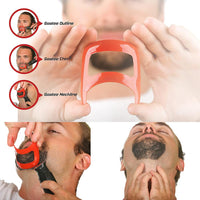 Fybida Beard Hairline Template Kit, Professional 4-Piece Set for Beard and Hairline Shaping, Beard Trimming Tool Facial Hair Outline Shaper Beard Hair Grooming Stencil Styling Guide for Men Styling & Haircut