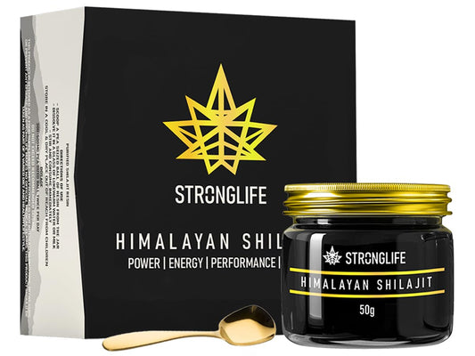 Stronglife Shilajit Resin – Pure Himalayan Shilajit Gold with High Fulvic Acid | 50g Jar of Authentic Natural Mineral Resin for Energy, Vitality & Performance | Premium Shilajit Supplement UK