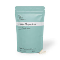 The Naked Pharmacy | Marine Magnesium | Sleep & Nerve/Muscle | Natural Supplements with Prebiotic Baobab | High Strength | No Additives | Vegan | 60 Capsules