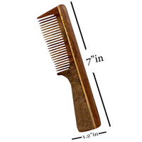 THE Unltd India Sheesham Wood Comb | Handmade Comb for Hair Care | Hair Comb for Detangling | Anti-Static | Fine Tooth Brush Best for Beard and Moustache