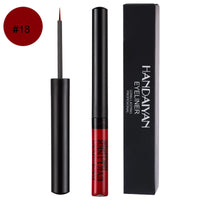 RenhuangFuxi Coloured Eyeliner Matte Liquid Eyeliner White Eyeliner Long-Lasting Waterproof Liquid Eye Liner Highly-Pigmented Colourful Eyeliner for Eye Makeup Tools Black Purple Brown (DrakRed-18)