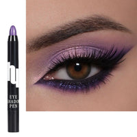LYNTYAOU Shimmer Purple Eyeshadow Stick, Lavender Pearl Eye Shadow Pen Fine Cream, Glitter Radiant Metallic Eyeliner, Creamy Eye Pencil Crayon, Eyes Makeup Gift for Women
