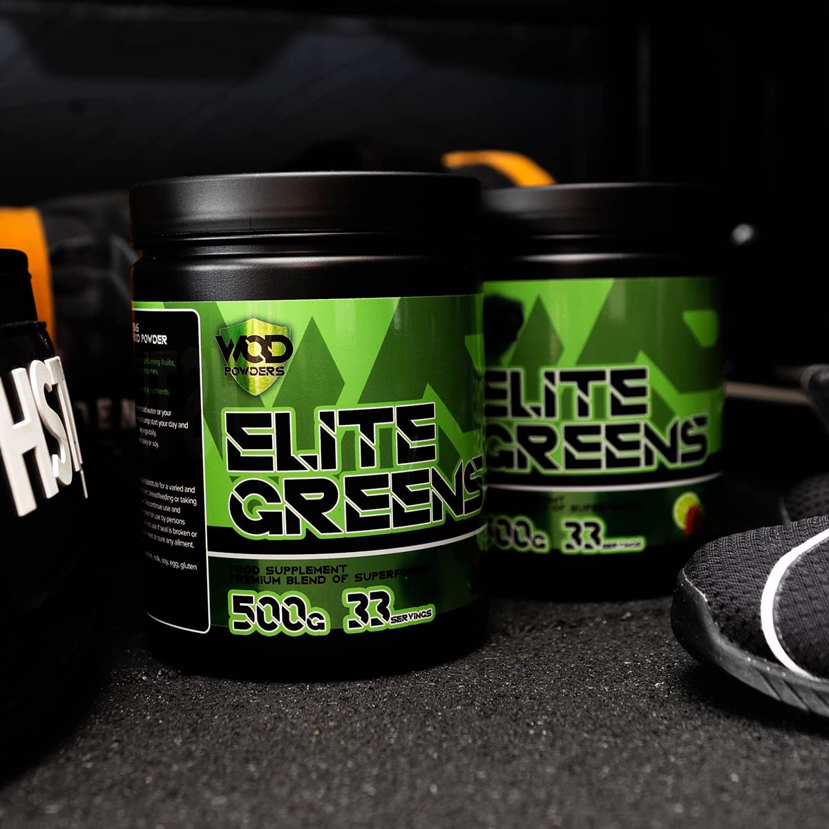 Hellenia Elite Greens Superfood - WOD Powders | 34 Vegan Superfoods and Natural Ingredients, Green and Red Fruits, Berries,Vegetables, Prebiotics & Digestive Enzymes - 500g (Strawberry & Lime)