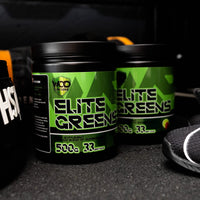 Hellenia Elite Greens Superfood - WOD Powders | 34 Vegan Superfoods and Natural Ingredients, Green and Red Fruits, Berries,Vegetables, Prebiotics & Digestive Enzymes - 500g (Strawberry & Lime)