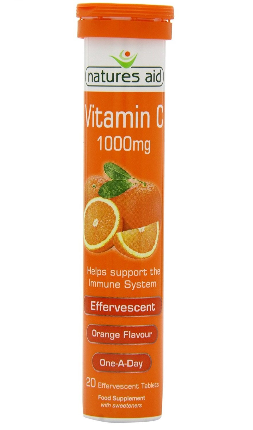 Natures Aid 1000 mg Vitamin C Effervescent 20 Tablets, 200 g