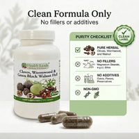 Health Leads ...Working With Nature Health Leads Wormwood Black Walnut & Clove 600mg, 120 Caps