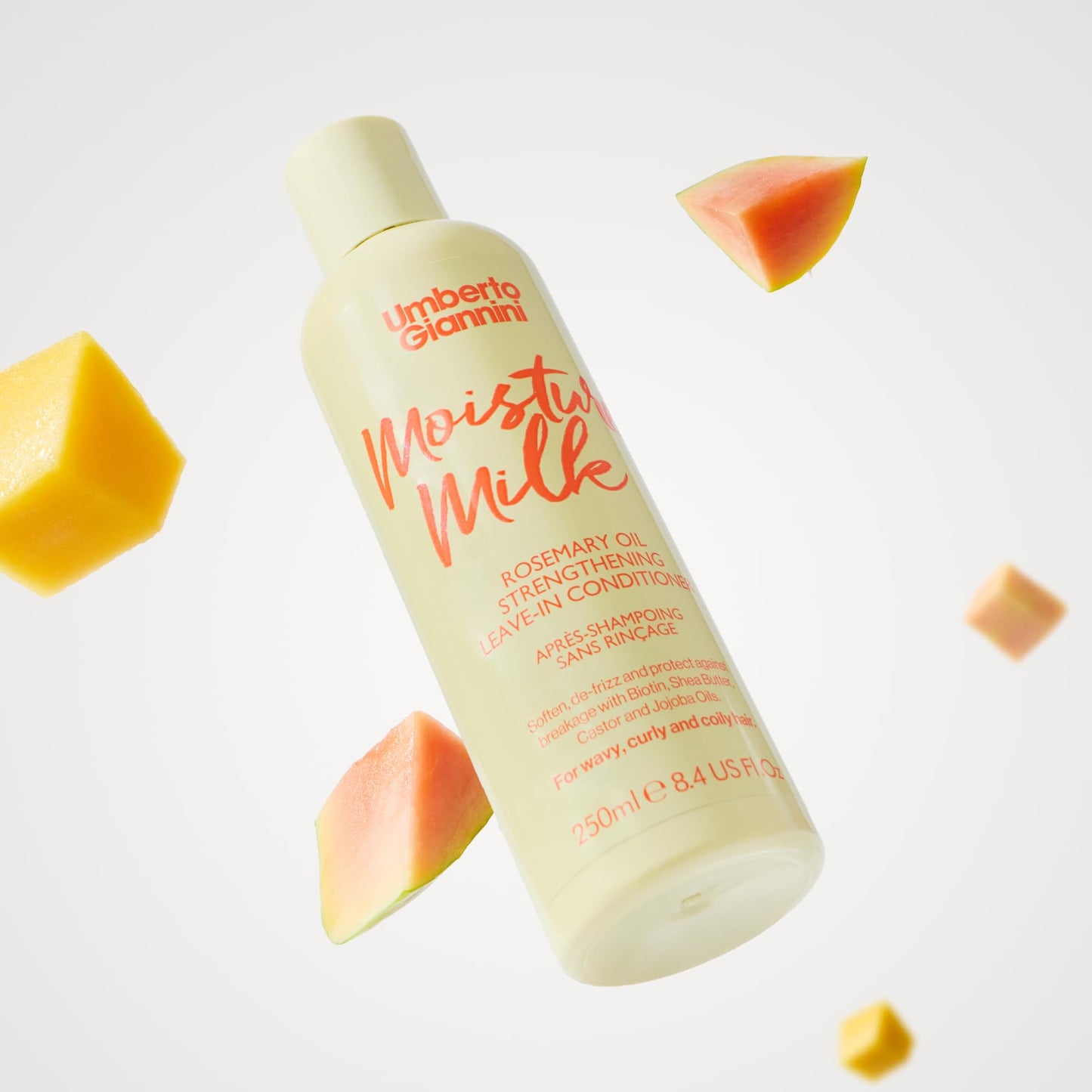 Umberto Giannini Strong Curls Rosemary Oil Strengthening Moisture Milk Leave-in Conditioning Treatment for Curly, Coily, Wavy Hair - Includes Biotin - Sulphate Free + Vegan