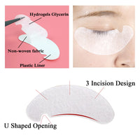 Lanjue 60 Pairs Under Eye Gel Pads, Pink Lint Free Eyelash Extension Pads with Tweezer Eye Patches Eyelash Lash Extension Lint Patches for Eyelash Extensions
