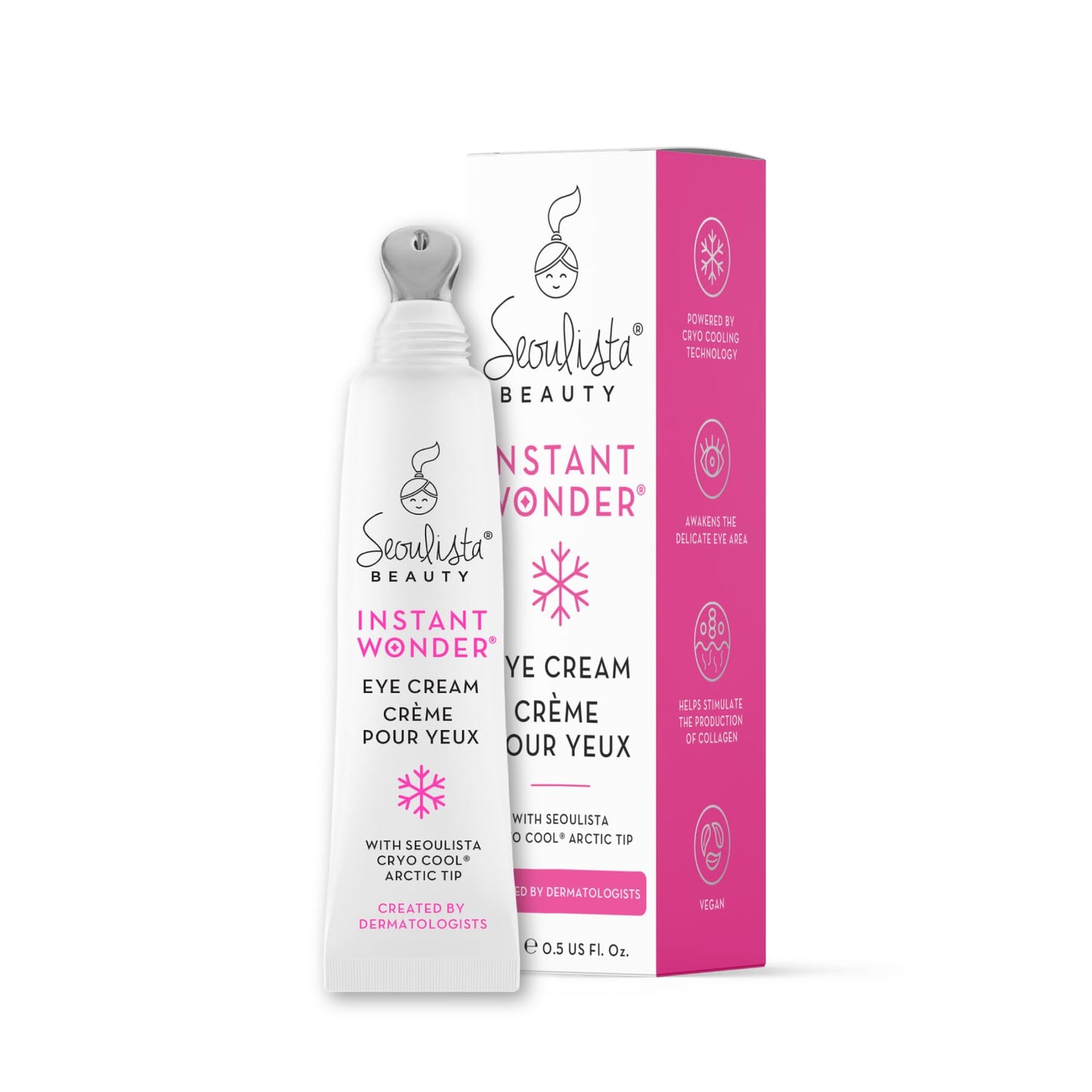 Seoulista Beauty Seoulista Instant Wonder® Eye Cream 15ml - Transform Tired Eyes, Reduce Dark Circles, Fine Lines & Puffiness with Cryo-Cooling Technology