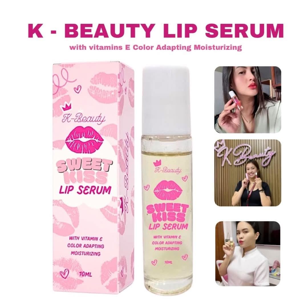 K-Beauty Sweet Kiss Lip Serum, with Vitamin E, Colour Adapting, Moisturising, 10ml