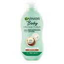 Garnier Intensive 7 Days Shea Butter & Probiotic Extract Body Lotion 400ml, Ultra Replenishing Soothing Moisturiser, Up to 7 Days Hydration, For Very Dry Skin, Fast Absorbing & Non Greasy