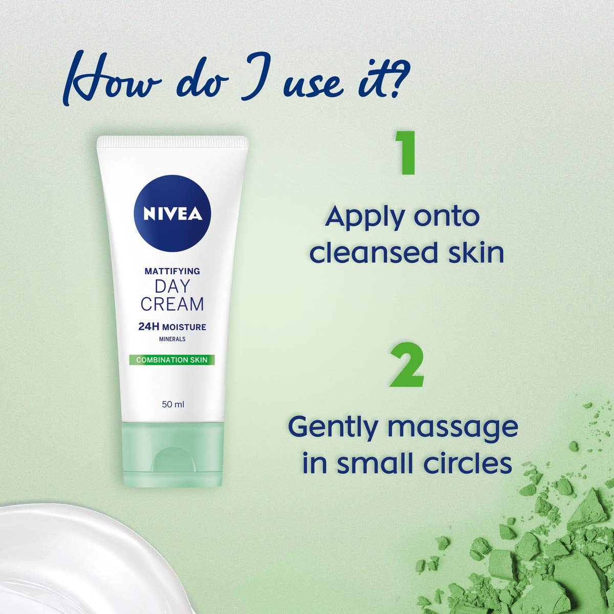 Nivea NIVEA Oil Free Moisturising Day Cream (50 ml), Combination and Oily Skin Moisturiser, Mineral Infused Day Cream, Skin Care Essentials