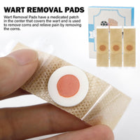 FERCAISH 24 Pieces Wart Remover Corn Plaster Plantar Warts Removal Corn Removal Pads Pressure Protection Plaster Wart Plaster for Feet