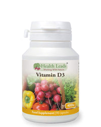 Vitamin D3 400iu x 90 Capsules, Suitable for Vegetarians, Magnesium Stearate Free, Contributes to The Maintenance of Normal Bones, Muscle Function & The Immune System, UK Manufactured