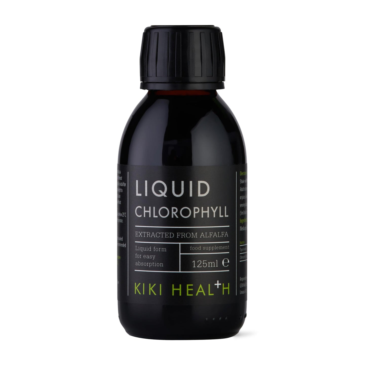 KIKI HEALTH KIKI Health - Liquid Chlorophyll, Extracted from Alfalfa - 100mg Chlorophyll Extract Per Serving - Natural Internal Deodoriser - 100% Natural Ingredients - Vegan Friendly - 125ml