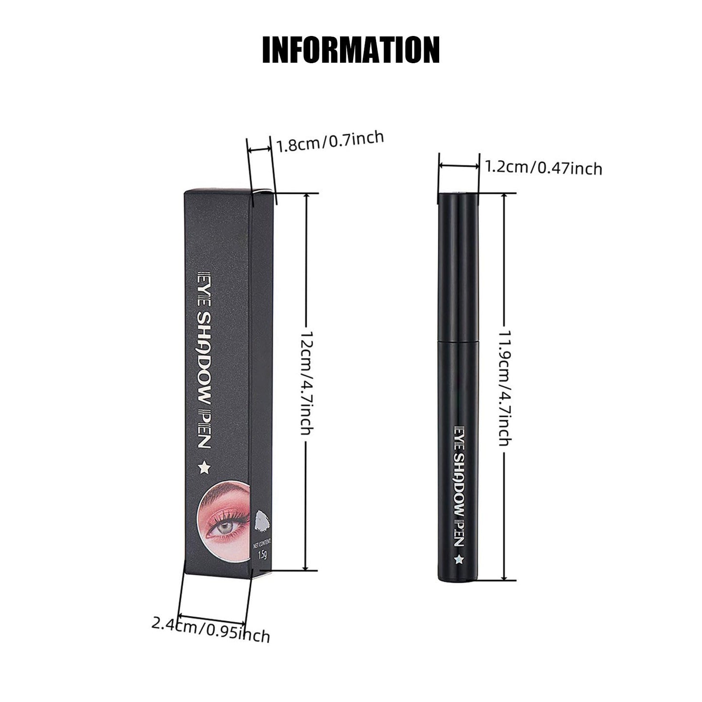 Dark Green Eyeshadow Stick, Gothic Smokey Color Eye Shadow Pencil, Balck Metallic Glitter Eyeshadows Crayon, Creamy Pearlescent Highlight Pen, Smooth Eyeliner Gifts for Women